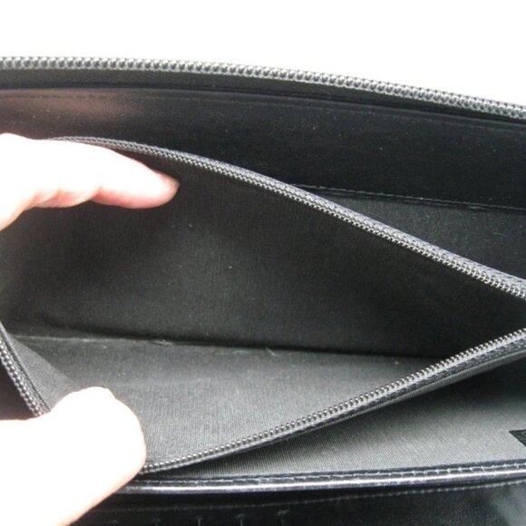 Vintage Chanel Black Caviar Leather Long Bag Wallet - Picture 15 of 16